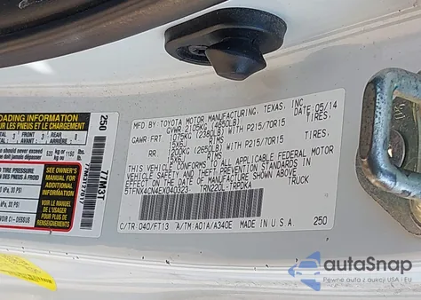 2014 Toyota Tacoma из США, поврежденный, VIN 5TFNX4CN4EX040323